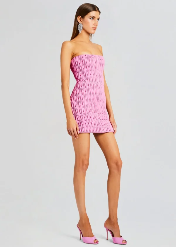 Dresses*Retrofete Vianne Embellished Leather Dress Begonia Pink