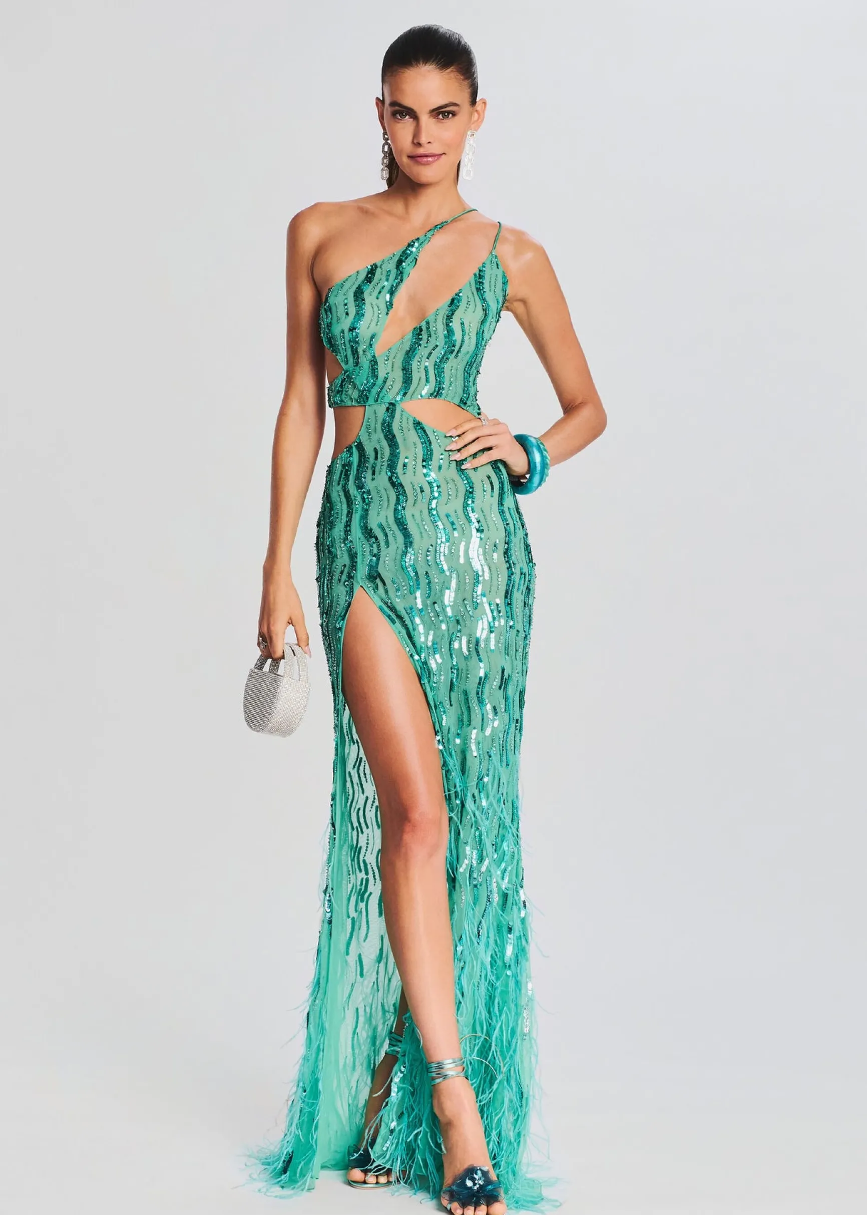 vice_sequin_feather_dress_0-1.webp Guest Of*Retrofete Vice Sequin Feather Dress Sea Foam