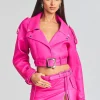 Outerwear*Retrofete Victoria Leather Jacket Knockout Pink