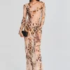 Gowns*Retrofete Vienna Silk Dress Vintage Cheetah
