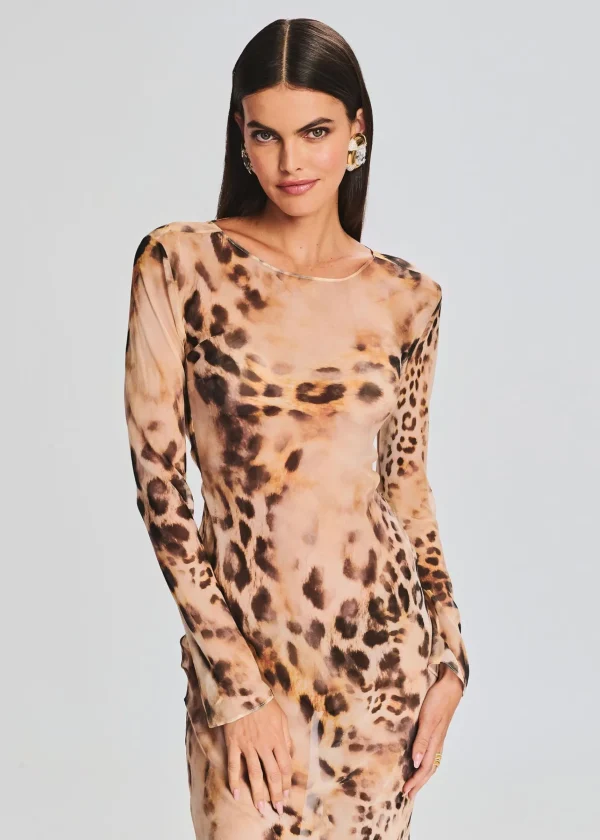 Gowns*Retrofete Vienna Silk Dress Vintage Cheetah