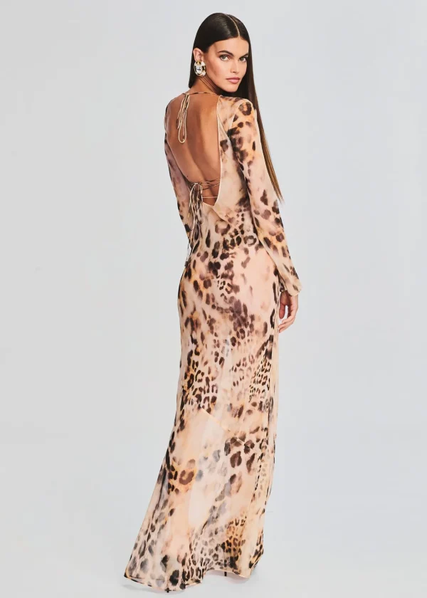 Gowns*Retrofete Vienna Silk Dress Vintage Cheetah