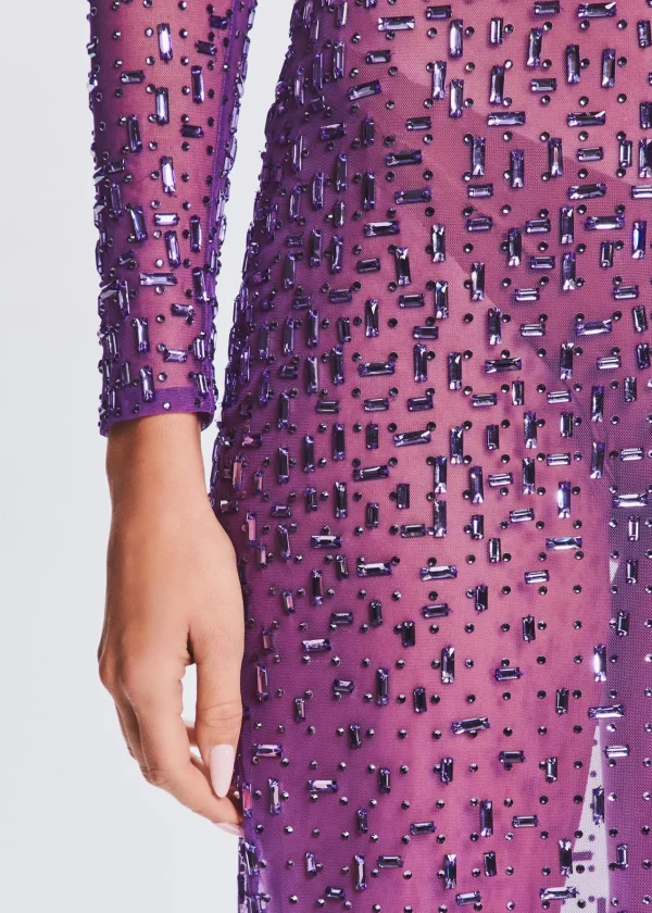 Guest Of*Retrofete Vinci Sequin Dress Amethyst