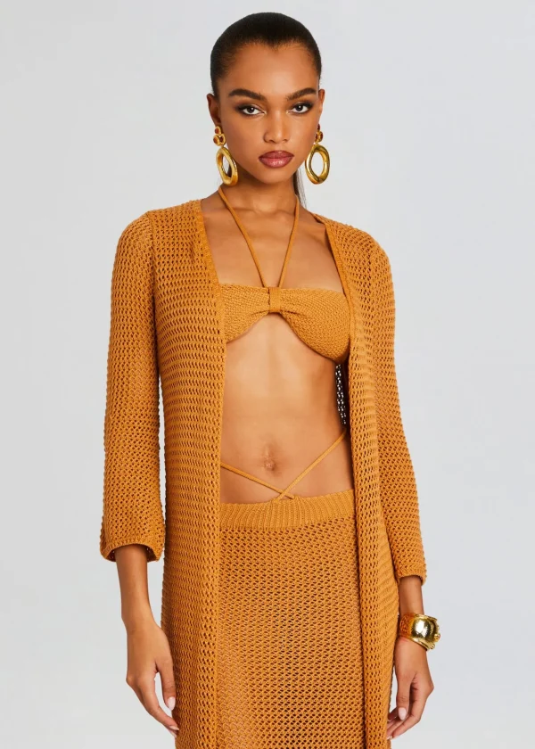 Sheer Bliss*Retrofete Viola Long Cover Up Tobacco