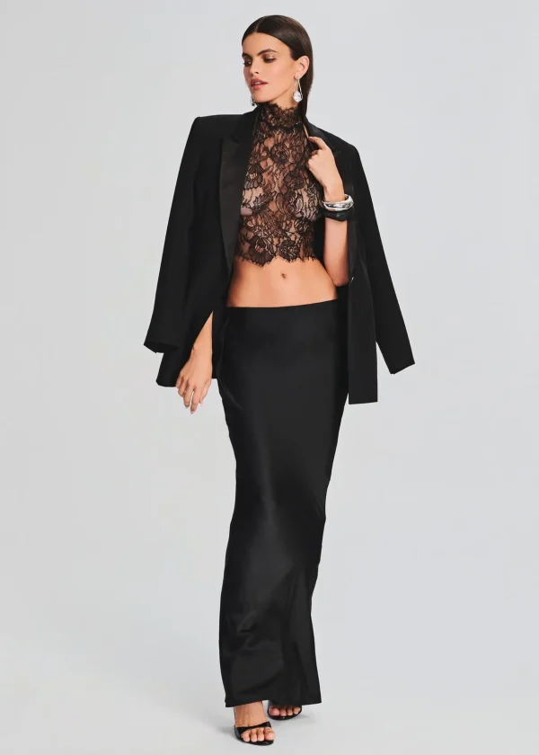 Sheer Bliss*Retrofete Violet Lace Top Black