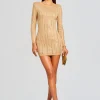 Dresses*Retrofete Virginia Embellished Knit Dress Tannin