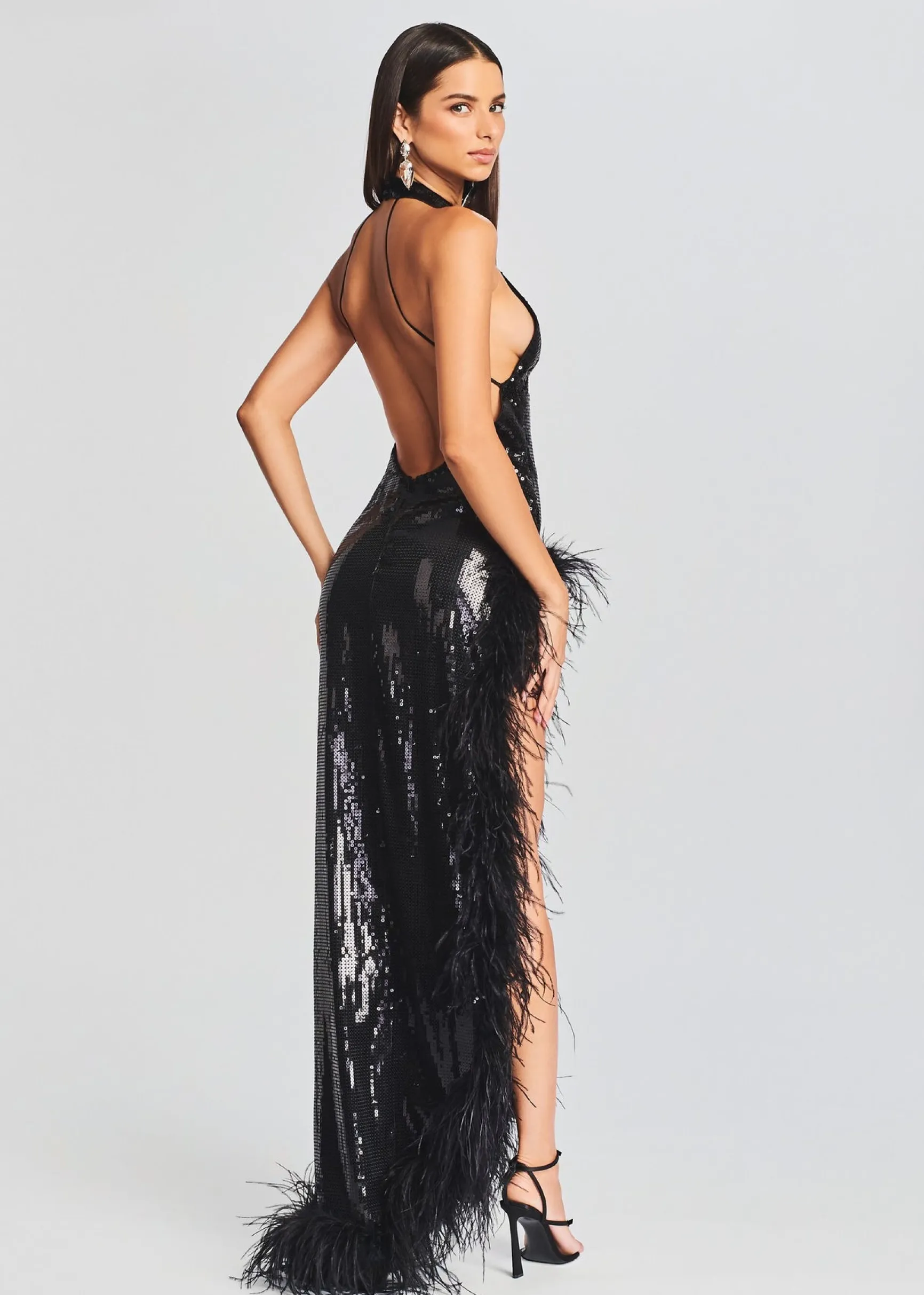 vixen_sequin_feather_dres_3-2.webp RETROFÊTE*Retrofete Vixen Sequin Feather Dress Black