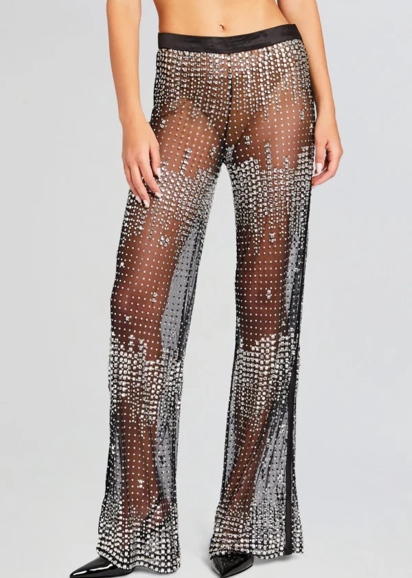 Bottoms*Retrofete Vondra Sequin Pant Black/Silver