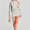 Final Sale*Retrofete Waverly Sweater Dress Stone Gray