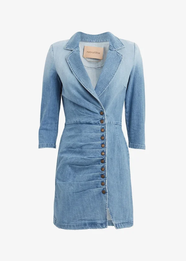 Dresses*Retrofete Willa Dress Light Blue Stone