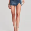 Final Sale*Retrofete Willa Low Rise Skirt Worn Vintage Blue