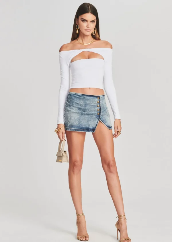 Final Sale*Retrofete Willa Low Rise Skirt Light Rip Tide