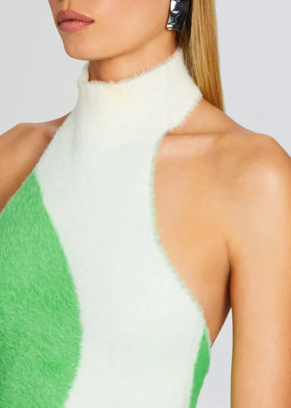Tops*Retrofete Wilma Fuzzy Crop Top Pistachio/Cream