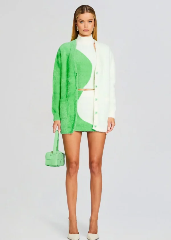 Bottoms*Retrofete Winnie Fuzzy Mini Skirt Pistachio/Cream