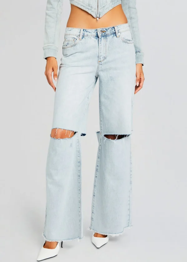 Bottoms*Retrofete Wrenley Low-Rise Jean Skylight