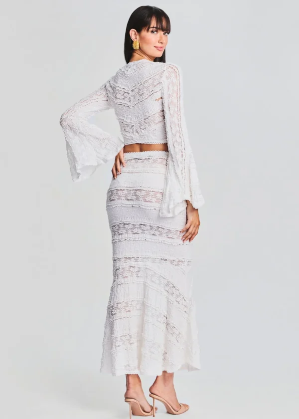 Sheer Bliss*Retrofete Yam Top White Sa Punta