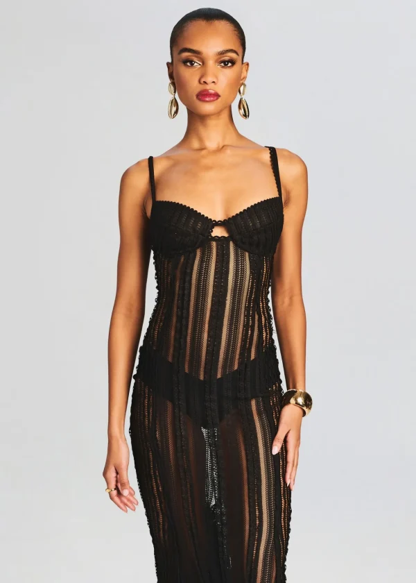 Sheer Bliss*Retrofete Yayay Long Dress Black Sham