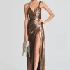 Gowns*Retrofete Yesi Dress Metallic Bronze