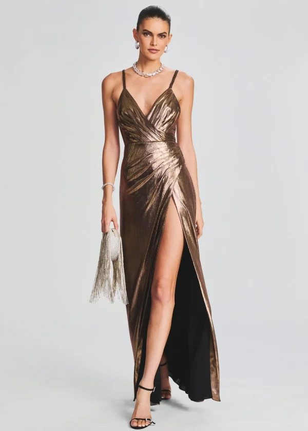 Gowns*Retrofete Yesi Dress Metallic Bronze