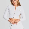 Best Sellers*Retrofete Yolanda Bandage Knit Cardigan White
