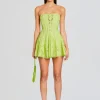 Tropical Hues*Retrofete Zannick Short Dress Lime Punch