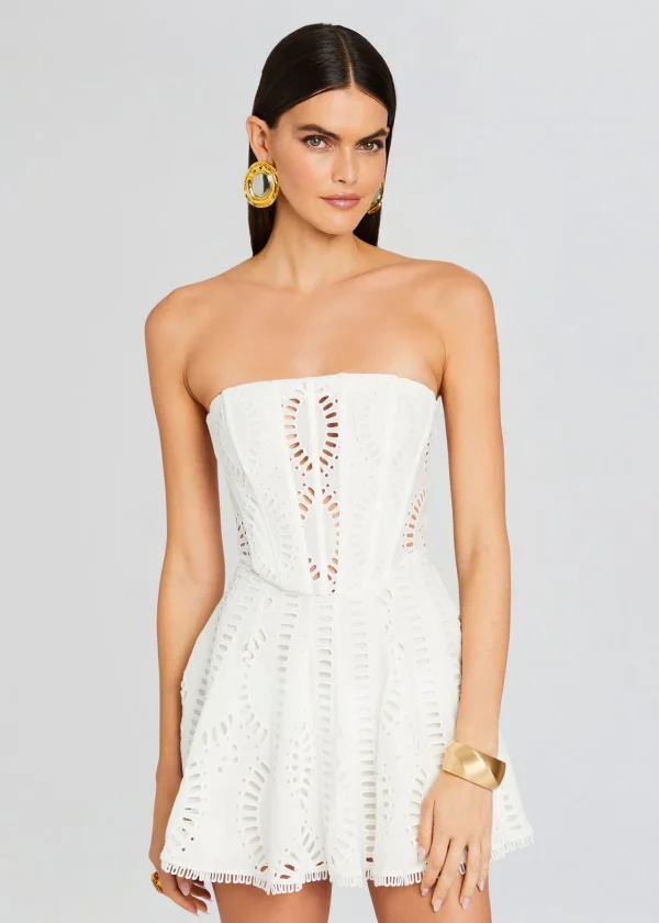 Mini*Retrofete Zannick Short Dress White Samoa