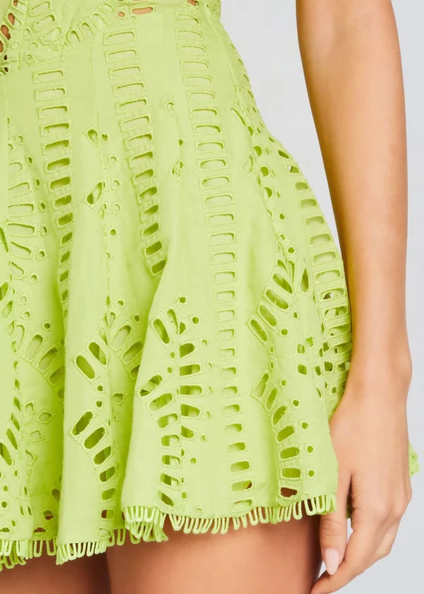 Resort '24*Retrofete Zannick Short Dress Lime Punch