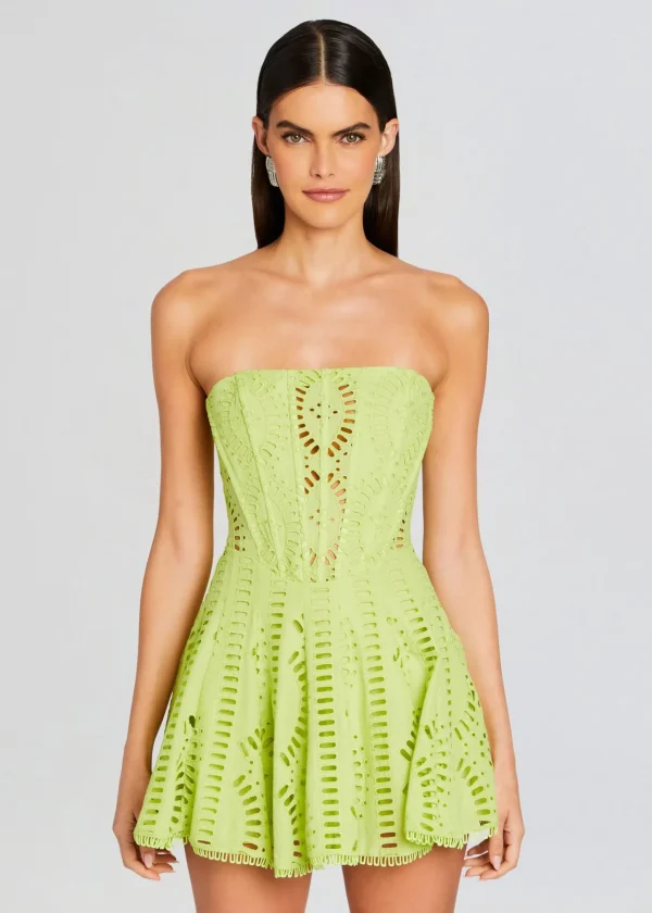 Mini*Retrofete Zannick Short Dress Lime Punch