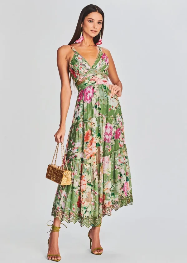 Guest Of*Retrofete Zaria Long Dress Military Green