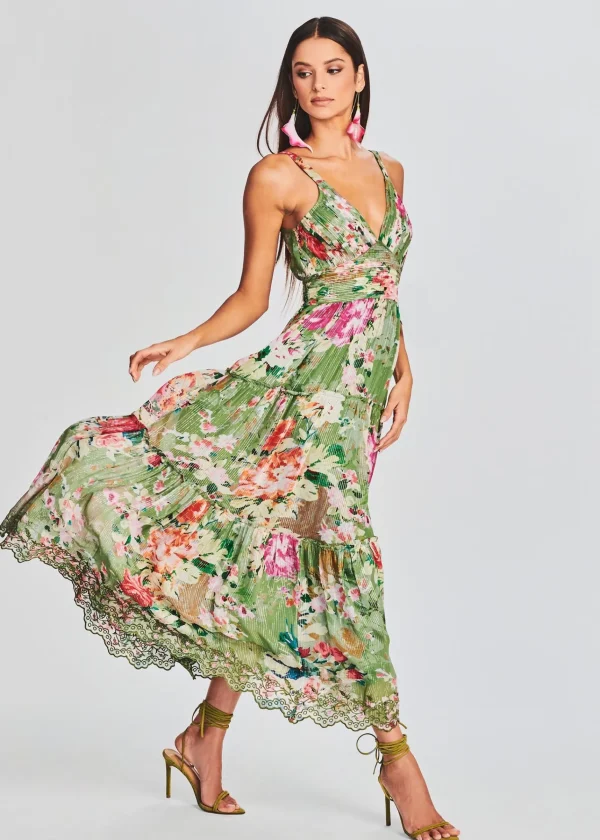 Midi*Retrofete Zaria Long Dress Military Green