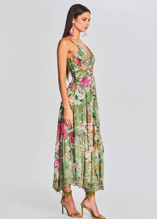 Guest Of*Retrofete Zaria Long Dress Military Green