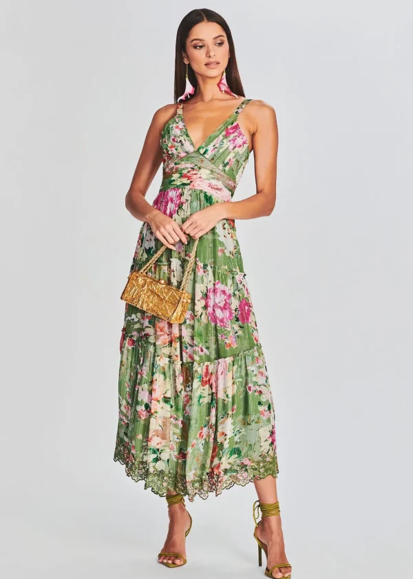 Midi*Retrofete Zaria Long Dress Military Green