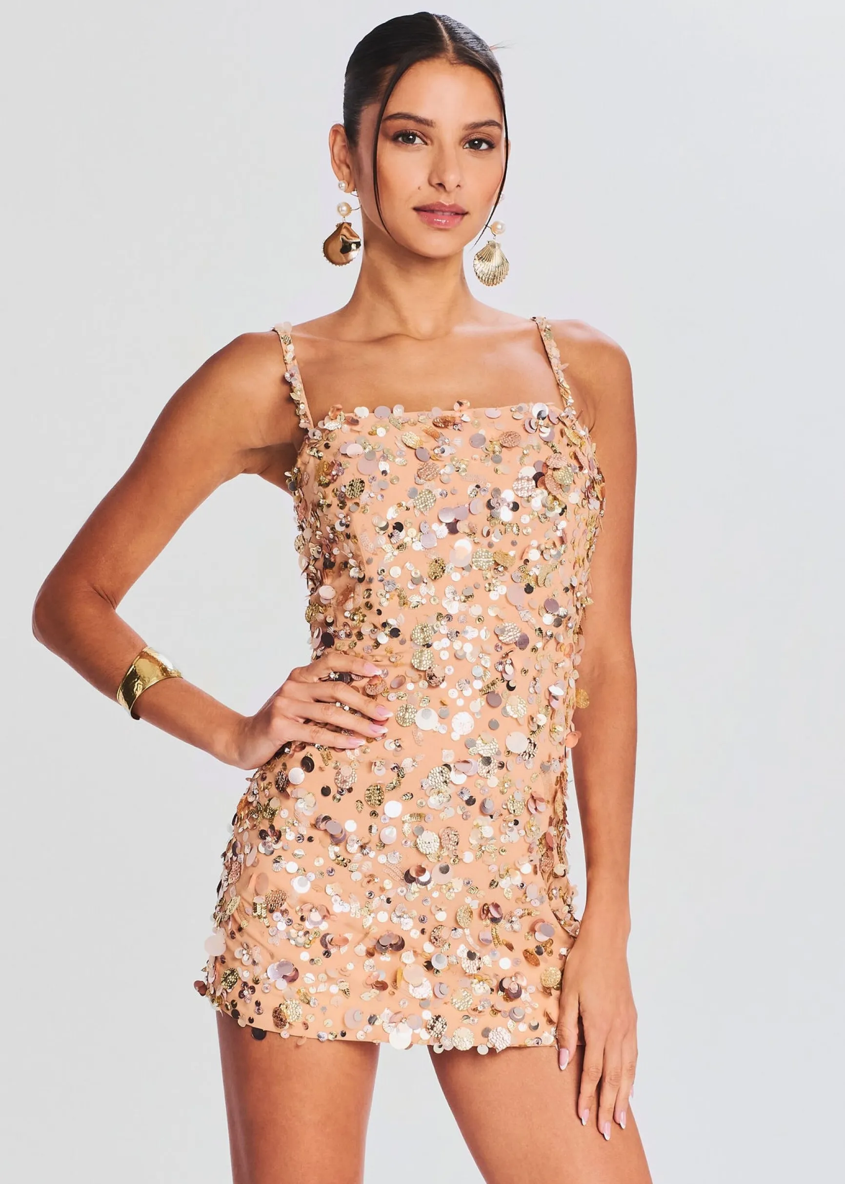 zhuri_embellished_dress_1.webp Guest Of*Retrofete Zhuri Embellished Dress Gold Seashell