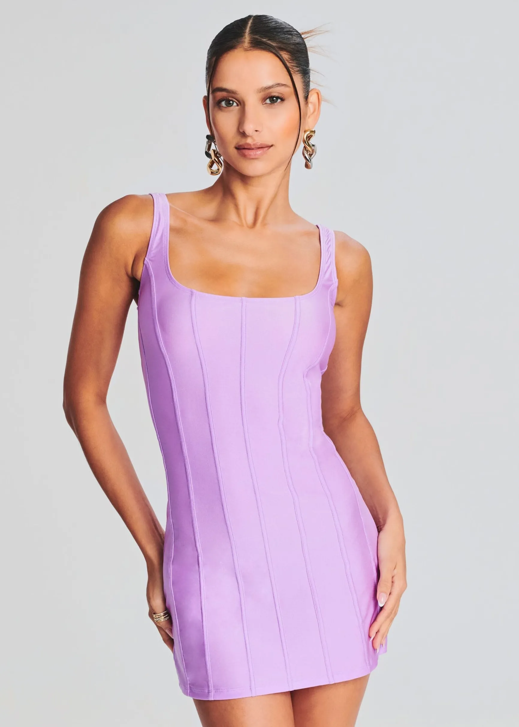 zoe_lycra_mini_dress_1-2.webp Exclusively Ours*Retrofete Zoe Lycra Mini Dress Lilac Purple