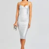 RETROFÊTE*Retrofete Zora Coated Knit Dress Coated Silver