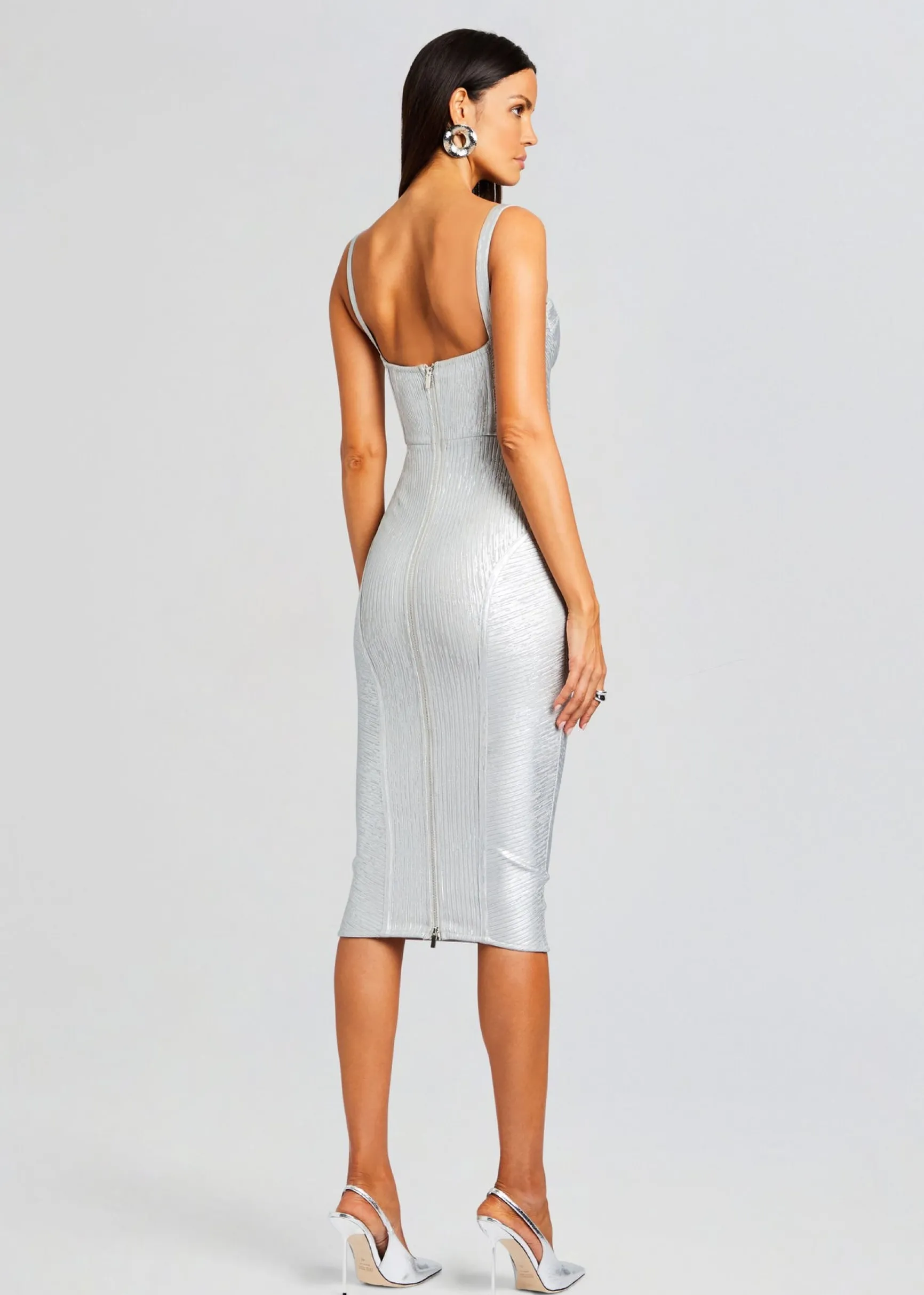 zora_coated_knit_dress_3-3.webp RETROFÊTE*Retrofete Zora Coated Knit Dress Coated Silver